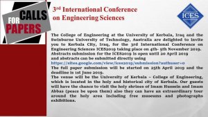 Read more about the article 3rd International Conference on Engineering Sciences