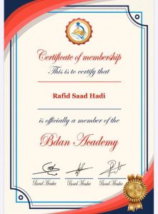 Read more about the article Teaching Staff from the University of Kerbala Obtaining Membership of Bdan Academy