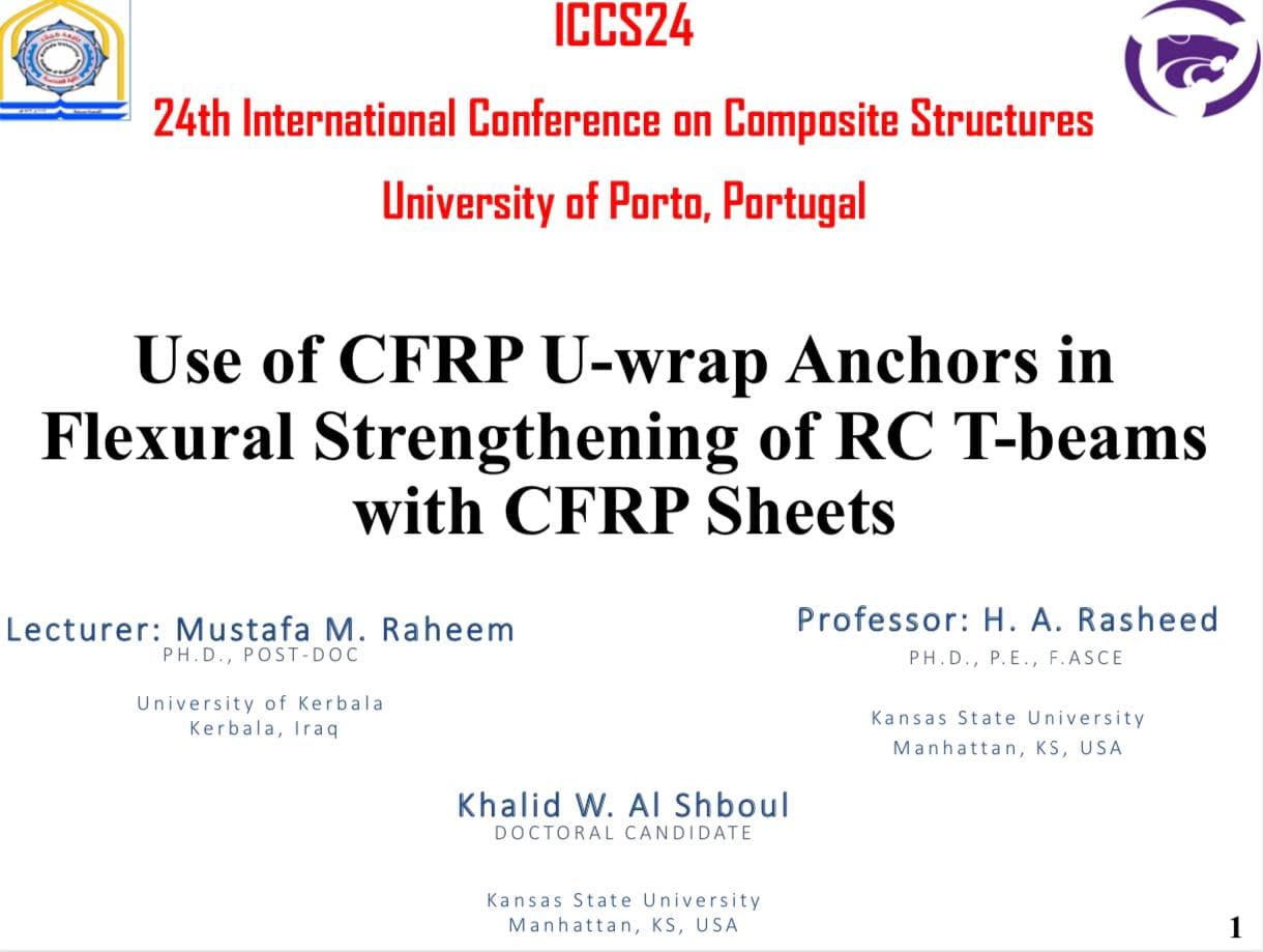 You are currently viewing A Lecturer from Kerbala University Participate in the 24th International Conference on Composite Structures