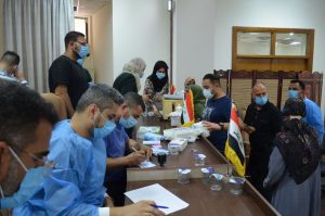 Read more about the article Teaching Staff members and Employees of Kerbala University receive the first dose of COVID-19 Vaccine