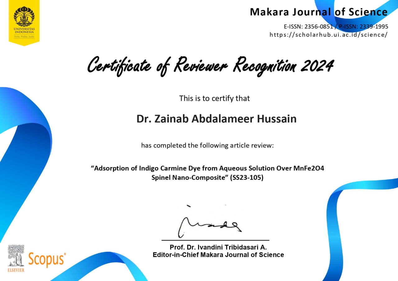 Read more about the article Selecting a Lecturer from University of Kerbala as a Scientific Reviewer in an Indonesian Journal