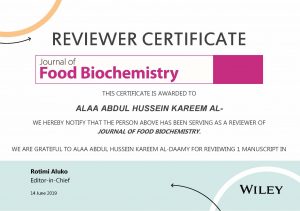 Read more about the article مجلة دولية تختار تدريسي في جامعة كربلاء مقيماً علمياً لأبحاثها