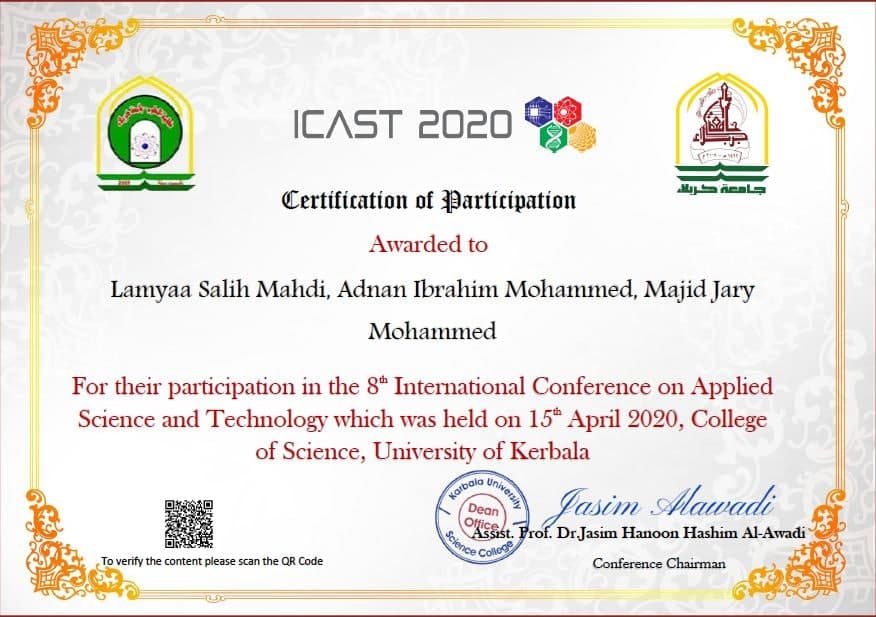 Read more about the article باحثة من صيدلة جامعة كربلاء تنشر بحثا في مجلة محمكّة