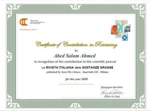 Read more about the article باحث من صيدلة جامعة كربلاء يشارك بتقييم بحوث في مجلة ايطالية ضمن مستوعبات (سكوباس)