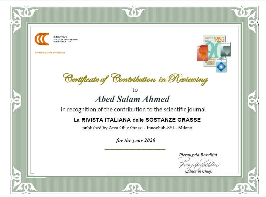 Read more about the article باحث من صيدلة جامعة كربلاء يشارك بتقييم بحوث في مجلة ايطالية ضمن مستوعبات (سكوباس)