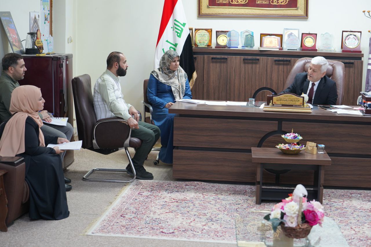 Read more about the article مساعد رئيس جامعة كربلاء للشؤون العلمية يعقد اجتماعا مع المعينين الجدد من حملة شهادة الماجستير