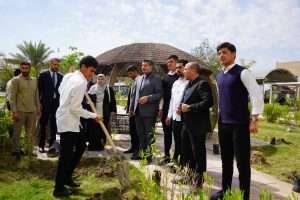 Read more about the article تعزيزاً للاستدامة  البيئية، حملة تشجير واسعة في جامعة كربلاء