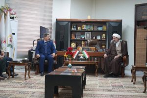 Read more about the article رئيس الجامعة يستقبل وفد جامعة قم الحكومية لبحث تفعيل المذكرات العلمية وتطوير البرامج المشتركة